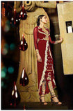 9104-A MAROON AAFREEN ADAA DESIGNER PANT STYLE SUIT - Asian Party Wear