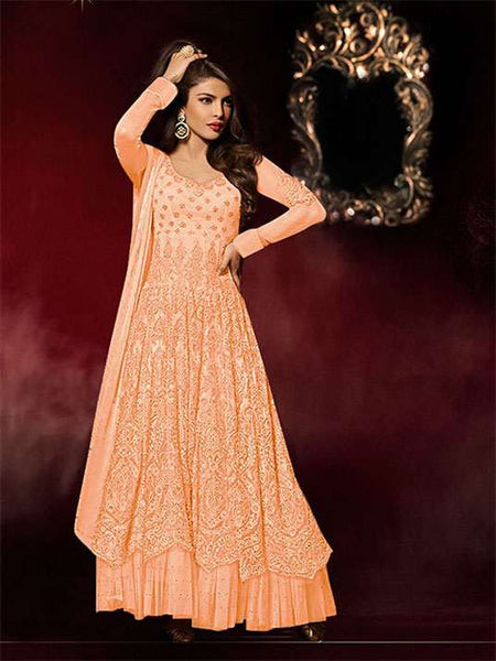 HEROINE 5038 PRIYANKA CHOPRA ORANGE BEST SELLING OUTFIT - Asian Party Wear