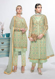 LIME GREEN INDIAN WEDDING JACKET STYLE SALWAR SUIT - Asian Party Wear