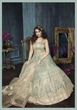 22002-D GREEN ZOYA CELEBRITY HEAVY EMBROIDERED INDIAN BRIDAL WEDDING LEHENGA - Asian Party Wear