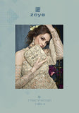 22003-D BEIGE ZOYA CELEBRITY HEAVY EMBROIDERED INDIAN BRIDAL WEDDING LEHENGA - Asian Party Wear