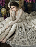 22004 WHITE ZOYA CELEBRITY HEAVY EMBROIDERED INDIAN BRIDAL WEDDING LEHENGA - Asian Party Wear