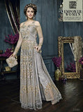 22005 SILVER ZOYA CELEBRITY HEAVY EMBROIDERED INDIAN BRIDAL WEDDING LEHENGA - Asian Party Wear