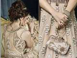 22006 BEIGE ZOYA CELEBRITY HEAVY EMBROIDERED INDIAN BRIDAL WEDDING LEHENGA - Asian Party Wear