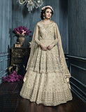 22007 GOLD ZOYA CELEBRITY HEAVY EMBROIDERED INDIAN BRIDAL WEDDING LEHENGA - Asian Party Wear