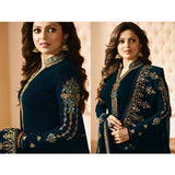 NAVY BLUE GEORGETTE INDIAN SALWAR KAMEEZ - Asian Party Wear