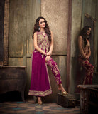 MA2205 Purple with Gold Maskeen Maisha Crush Dress - Asian Party Wear