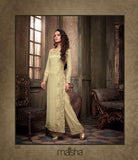 Gold Beige Maskeen Maisha Crush Dress (Ma2207) - Asian Party Wear