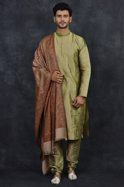 Ethnic Indian Groom Wear Kurta Pajama & Shawl - Asian Party Wear