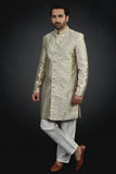 Gold Indian Prince Coat Mens Wedding Dress Indian Ethnic Menswear - Asian Party Wear