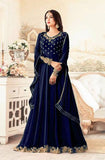 NAVY BLUE WEDDING WEAR INDIAN ANARKALI DRESS - Asian Party Wear