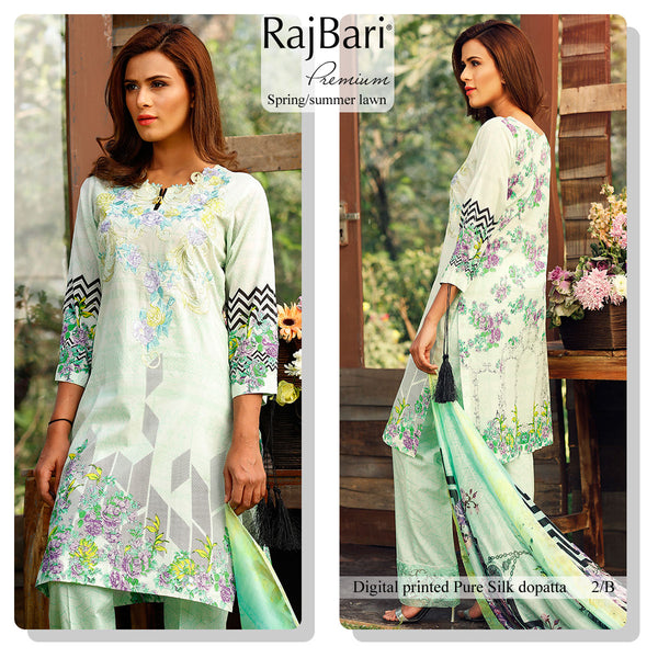 RAJBARI PREMIUM LAWN READY MADE SPRING SUMMER SALWAR SUIT - Asian Party Wear