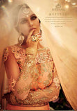 NIRVANA 5009 PEACH COLOR HEAVY EMBROIDERED DRESS - Asian Party Wear