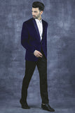 Navy Blue Mens Formal Blazer Evening Wear Coat - Asian Party Wear