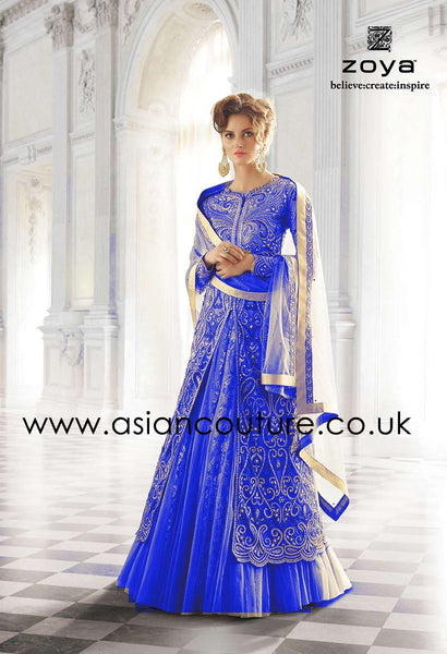 Blue Wedding Lehenga Indian Ethnic Designer Dress - Asian Party Wear