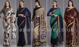 INDIAN DESIGNER SAREES UK IN GOLD, BLUE, GREEN AND FLORAL COLOURS - Asian Party Wear