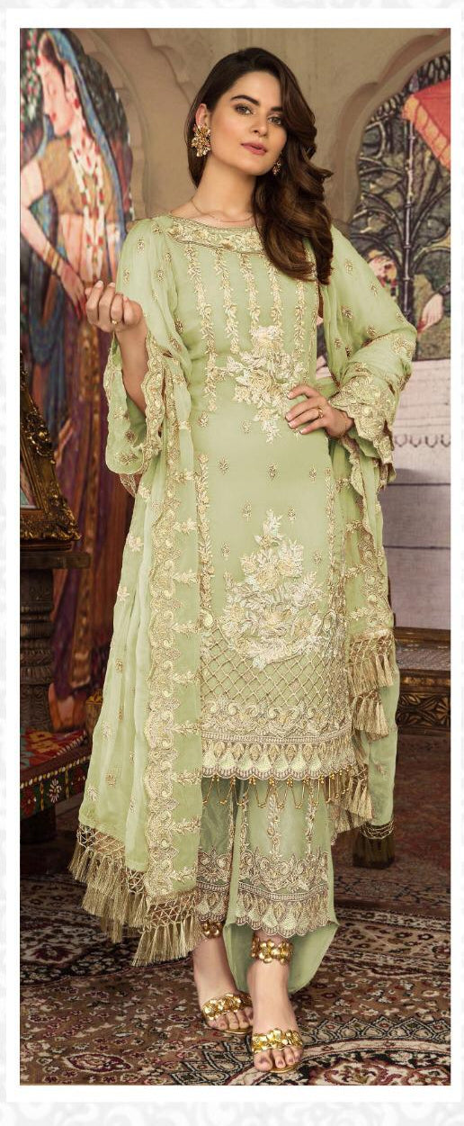 Light Green Pakistani Designer Ethnic Salwar Suit Light Green Pakistani Designer Ethnic Salwar Suit