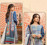 Blue Depths Pakistani Designer Lawn Suit - Asian Party Wear