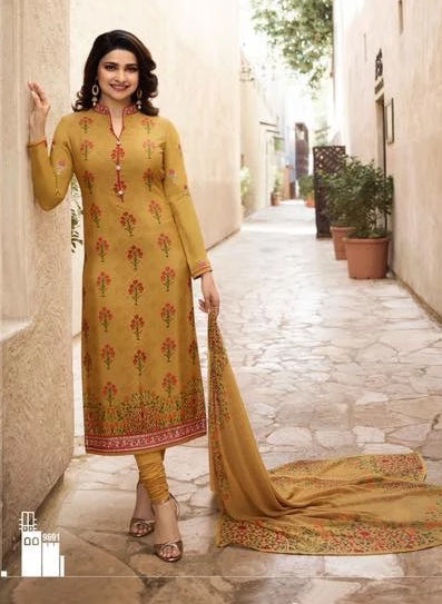 Dark Cheddar Indian Salwar Suit - Asian Party Wear