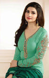 5551 BISCAY GREEN KASEESH JANNAT EMBROIDERED GEORGETTE PRACHI DESAI STRAIGHT SALWAR SUIT - Asian Party Wear