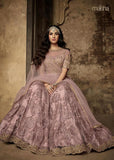 ROSE PINK INDIAN WEDDING WEAR INDO WESTERN GOWN - Asian Party Wear