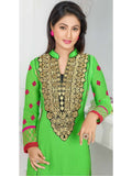 Green Heena Khan Salwar Churidaar Suit - Asian Party Wear