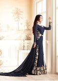 4603 SAILOR BLUE MAISHA DESIGNER WEDDING WEAR ANARKALI DRESS - Asian Party Wear