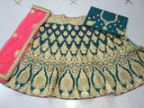 TEAL ETHNIC PAKISTANI & INDIAN  BRIDAL LEHENGA CHOLI WEDDING WEAR - Asian Party Wear