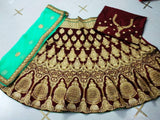 MAROON ETHNIC PAKISTANI & INDIAN  BRIDAL LEHENGA CHOLI WEDDING WEAR - Asian Party Wear