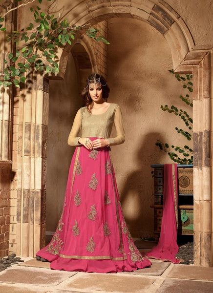 PINK MAISHA INDIAN PARTY WEAR SUIT - Asian Party Wear