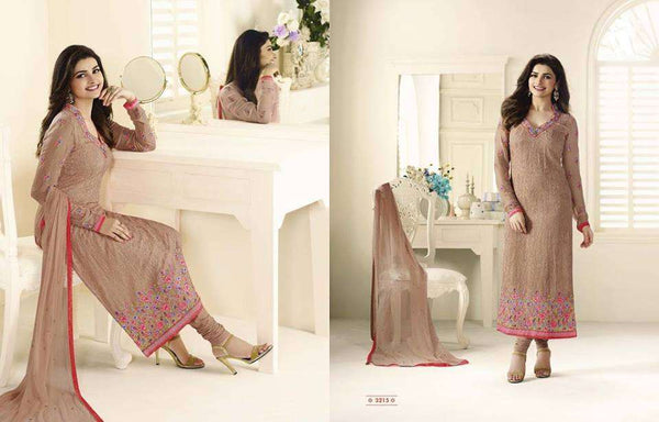 3215 BROWN KASEESH PRACHI-12 PARTY WEAR SALWAR KAMEEZ SUIT - Asian Party Wear