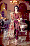 ZMB6002 MAROON MARIA B REPLICA PAKISTANI SALWAR KAMEEZ SUIT - Asian Party Wear