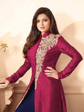 88008 MAROON AND BLUE LT NITYA PARTY WEAR ANARKALI SUIT - Asian Party Wear