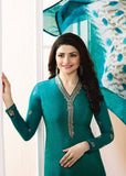 TEAL KASEESH SILKINA ROYAL CREPE 9 PARTY WEAR SUIT - Asian Party Wear