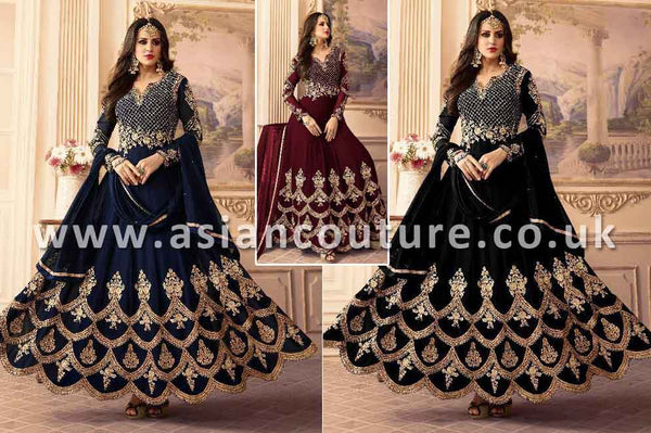 STUNNING PUNJABI DESI STYLE ANARKALI GOWNS - Asian Party Wear