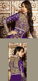 6206-A PURPLE GLOSSY MALAIKA ARORA KHAN WEDDING WEAR GEORGETTE SUIT - Asian Party Wear