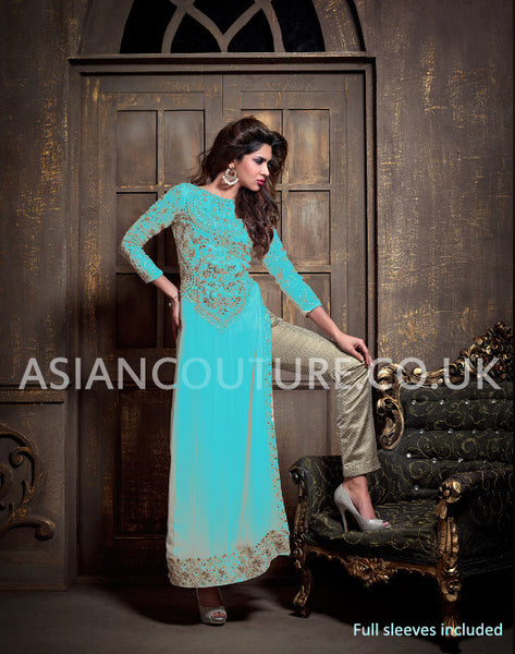 16005-B Blue Maisha Addiction Vol-3 Eid & Party Wear Dress - Asian Party Wear