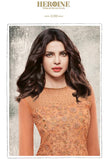 5192 ORANGE HEROINE STARDIVA PRIYANKA CHOPRA GEORGETTE STRAIGHT SUIT - Asian Party Wear