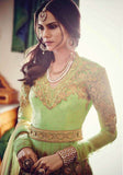 FL-7382 GREEN FLORAL GRACIA HEAVY EMBROIDERED LEHNGA - Asian Party Wear