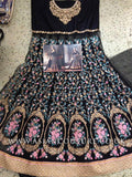 Black Indian Party Wear Asian Anarkali Wedding Bridal Gown Dress - Asian Party Wear