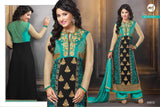 Black And Green Heena Khan Salwar Churidaar Suit - Asian Party Wear