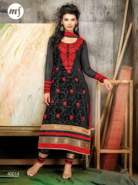 40014 HASINA BY MF STRAIGHT SALWAR KAMEEZ SUIT - Asian Party Wear