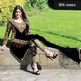 STUNNING NEW FAUX GEORGETTE SEMI STITCHED SALWAR SUIT ( DELIVERY IN 6 WEEKS ) - Asian Party Wear