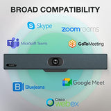 Yealink UVC34 4K Video and Audio Conference Room Camera System Video Bar with Auto Framing AI Face Enhancement for Office Business 120°Wide Angle, 8 mic Array with Teams Zoom Meeting Rooms Certified