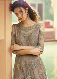 Mehndi Green Heavy Embellished Indian Wedding Gown - Asian Party Wear