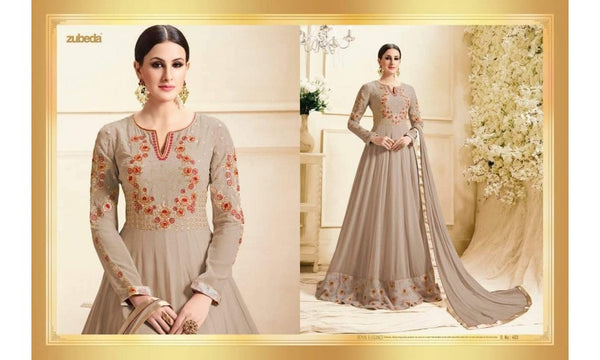 Z-306 ZUBEDA INDIAN DESIGNER GEORGETTE ANARKALI SUIT - Asian Party Wear