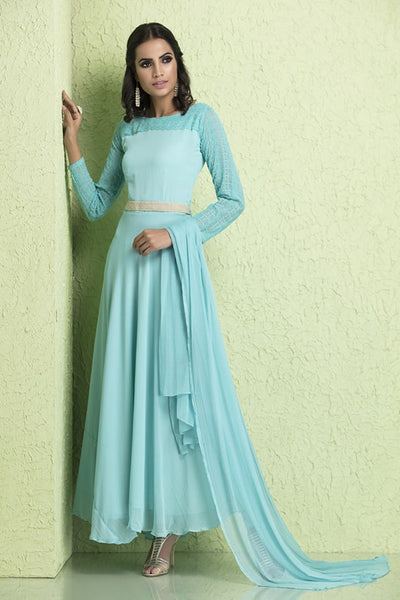 AC-131 PISTA READY TO WEAR SKATER STYLE DRESS - Asian Party Wear