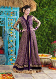 4616 Purple Princess Wedding Wear Embroidered Gown - Asian Party Wear