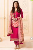 6271 PINK KASEESH KAREENA KAPOOR SATIN GEORGETTE SUIT WITH HEAVY WORK DUPATTA - Asian Party Wear