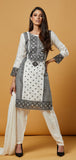 JET STREAM WHITE LINEN PAKISTANI WINTER SALWAR SUIT - Asian Party Wear